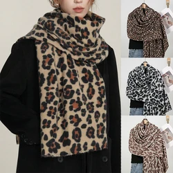 Women Winter Luxury Pashmina Scarf Classic Eopard Print Design Long Cashmere Shawl Female Foulard Thick Tassel Muffler Warmer