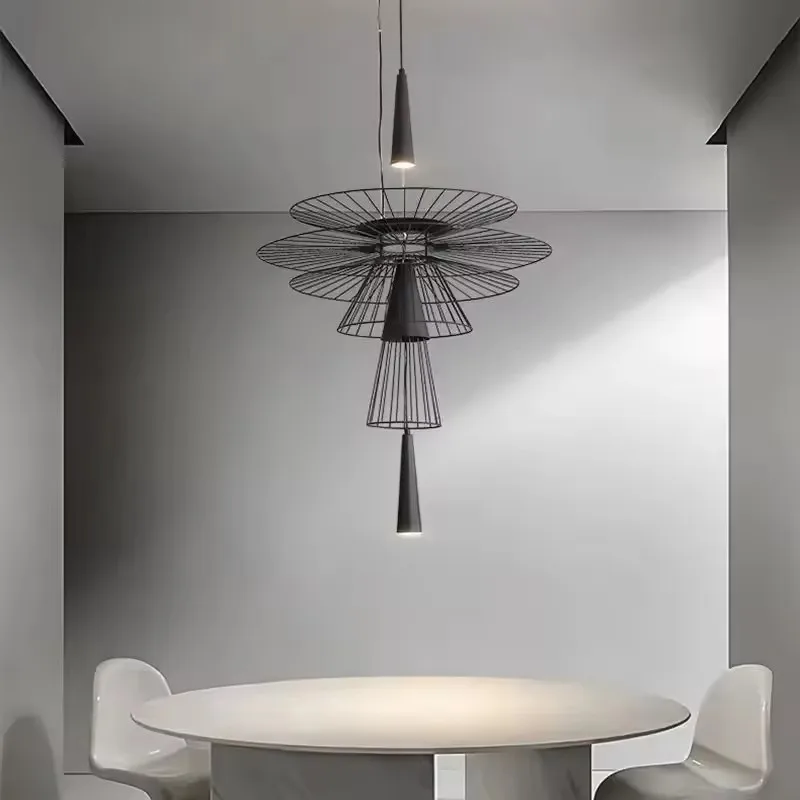 Modern Flying Saucer Hanging Lamp Ceiling Luxury Metal Designer Pendant Light for Bar Restaurant Loft LED Chandelier Home Decor