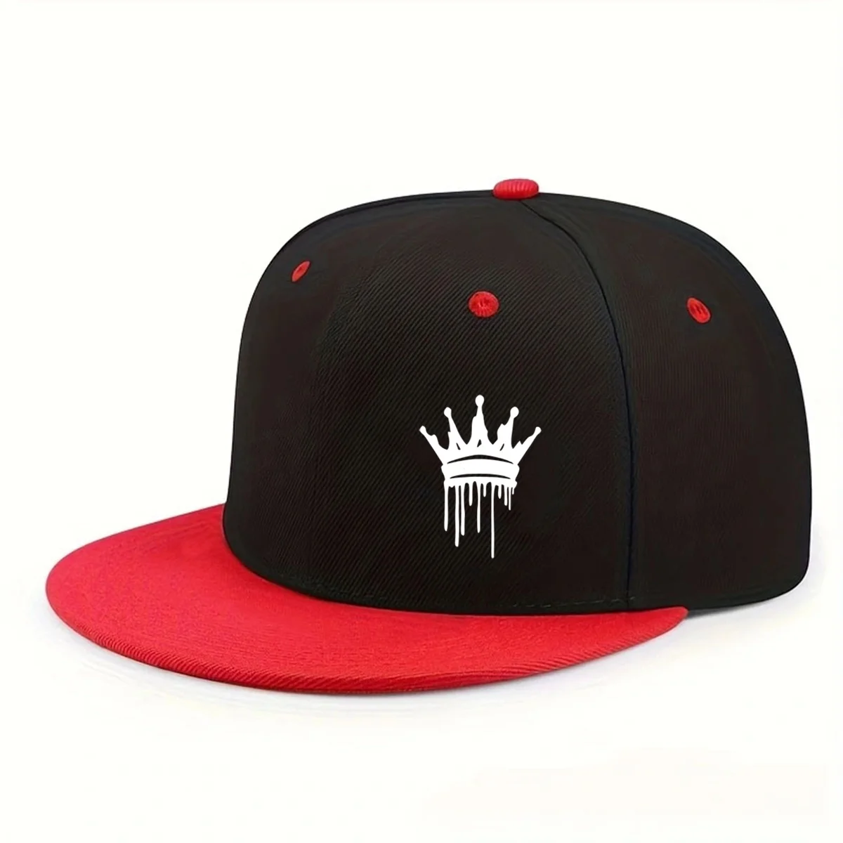 Adjustable Breathable Baseball Cap Suitable for Men & Women - Urban Style Flat-Brim Hat with Delicate Print Technology, Printed