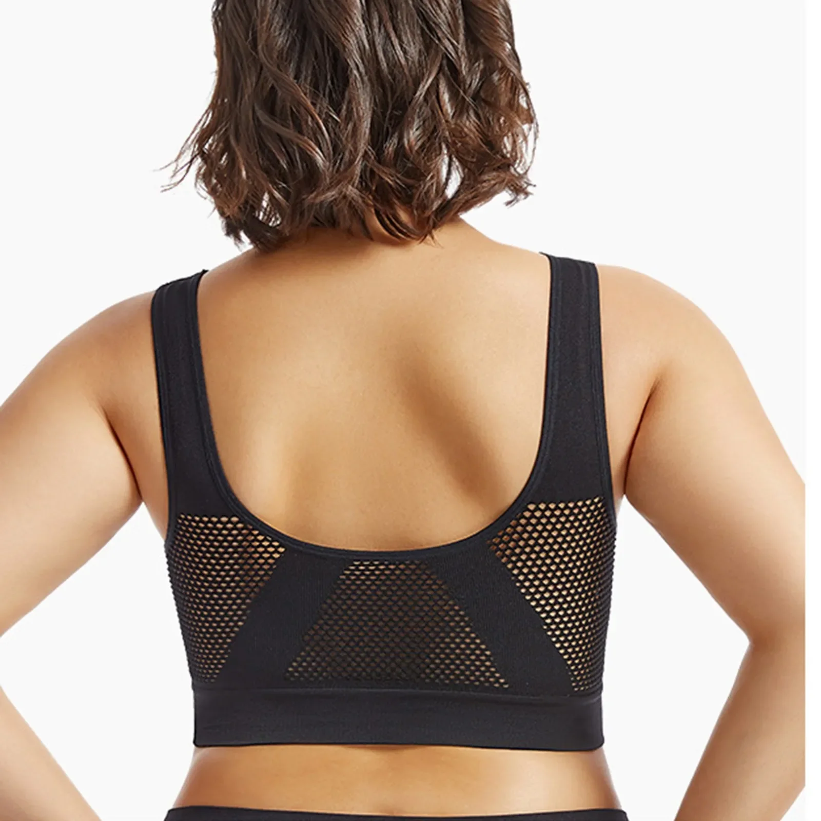 Women Large Size Bra Vest Daily Casual Running Fitness Yoga Beauty Tank Top Sports Vest Without Steel Rims Comfy Breathable Bra image 5
