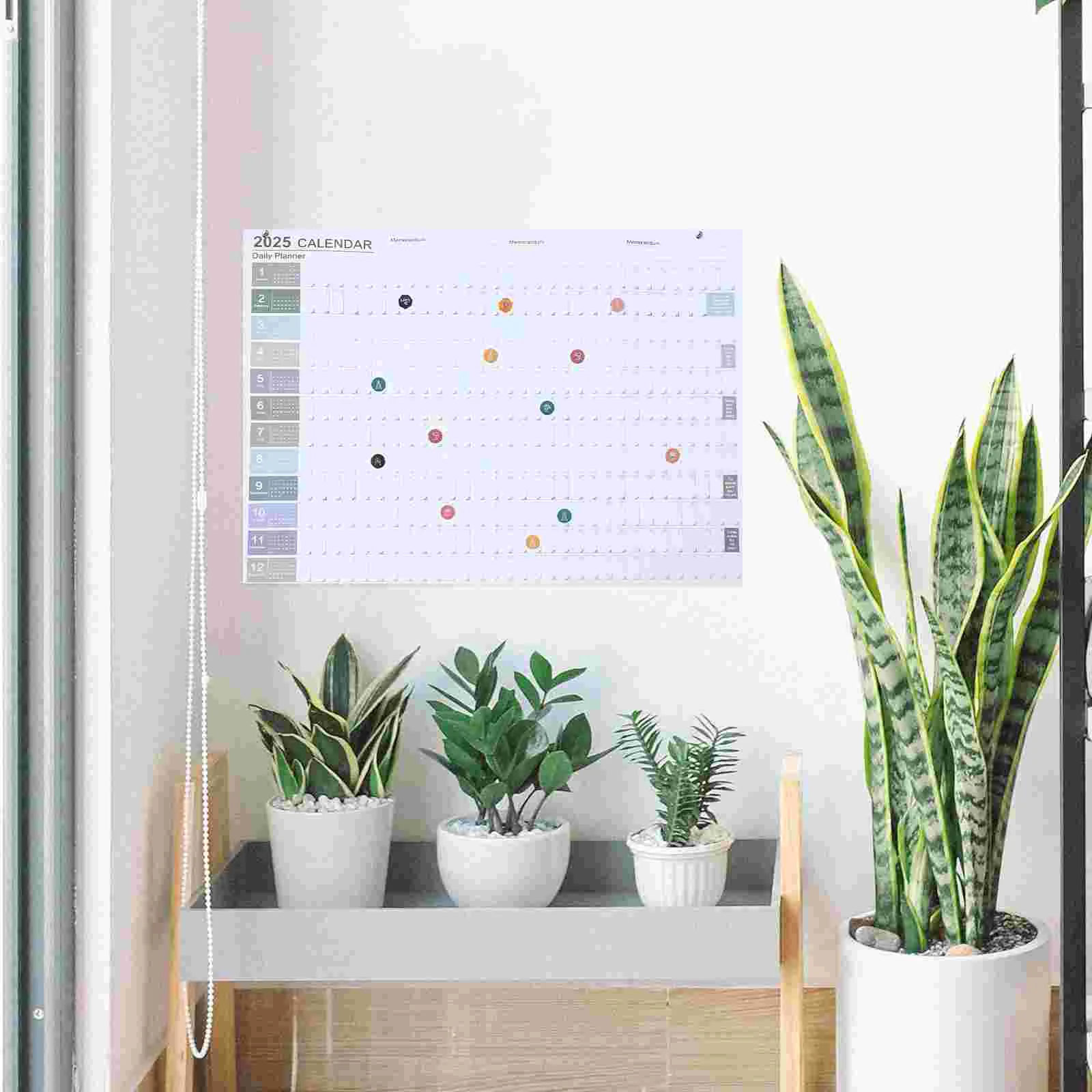 

2025 Wall Calendar Planner Hanging Notebook for Home Schedule Planning Paper Daily Office