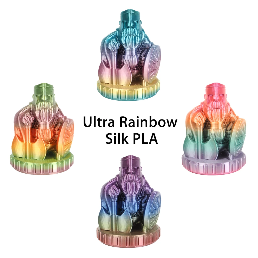 LeoPlas Ultra Rainbow Silk PLA Filament 1.75mm 1kg For FDM 3D Printer Pen Consumables Printing Supplies Plastic Material