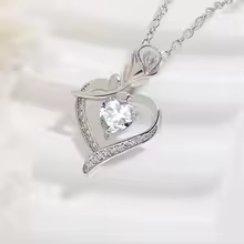 Heart in Heart Necklace Hollow Heart Pendant Gift - YD1185-2