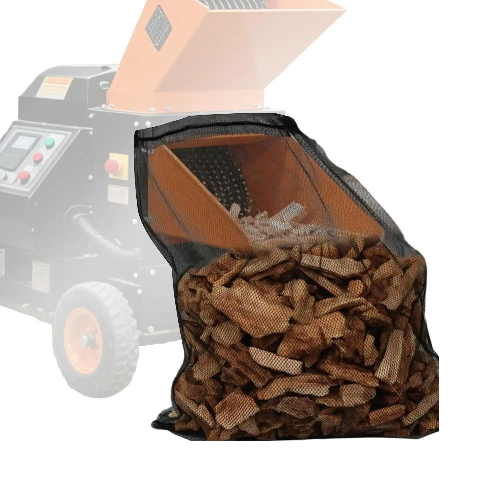 

Измельчитель древесины, коллекционные сумки, сетчатый держатель, сумка-тоут, 48,43x23,62 дюйма, сумка на шнурке для наружного двора, сада, лужайки