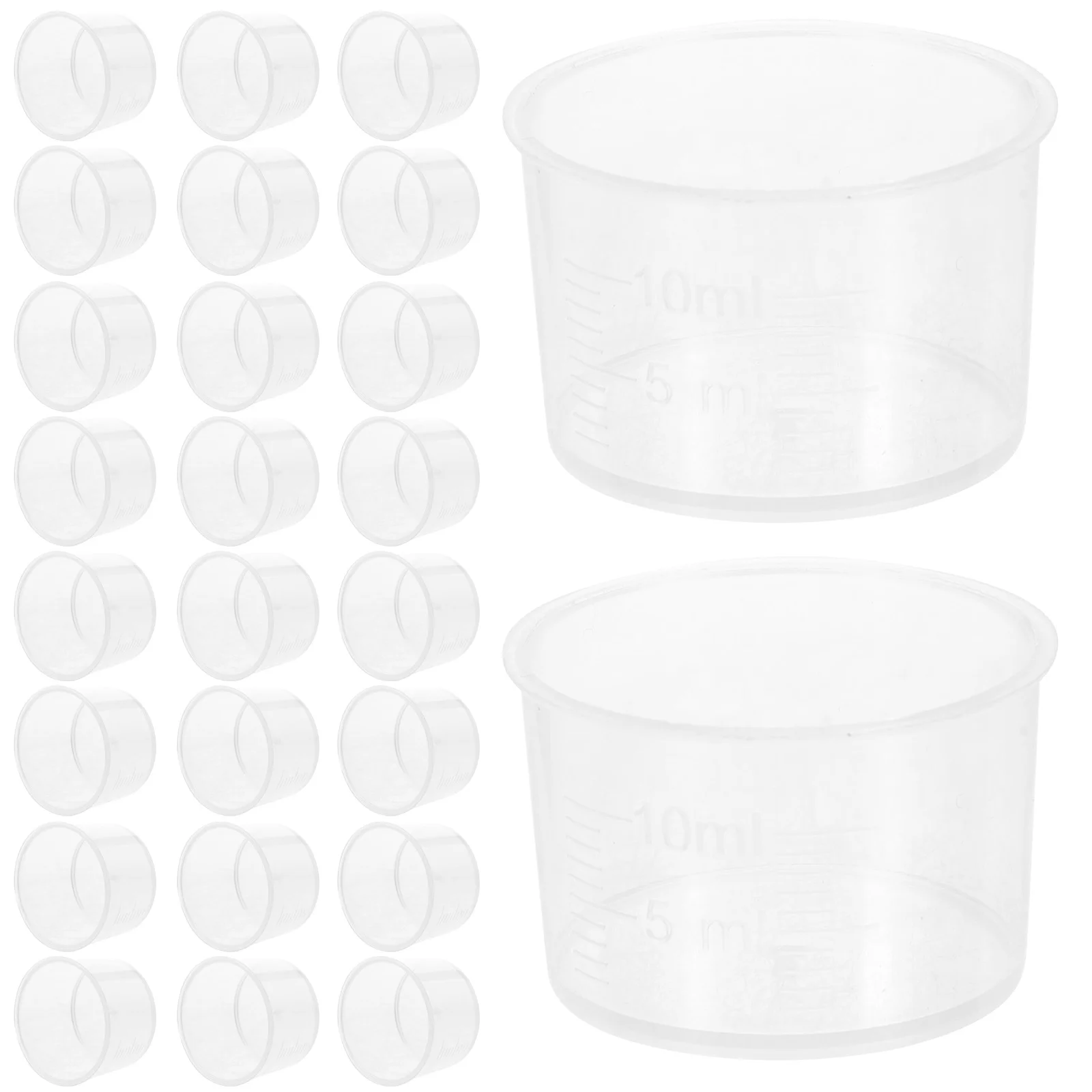 

100pcs 10ml Disposable Measuring Cups Thickened Clear Plastic Liquid Volumetric Measurement Cups