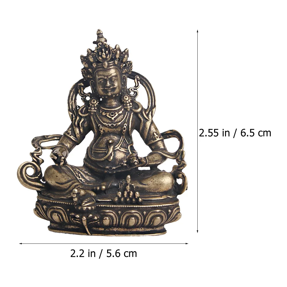 

1Pcs Brass Buddha Decor Stylish Desktop Ornament Brass Crafts Decorative Ornament for Home Office