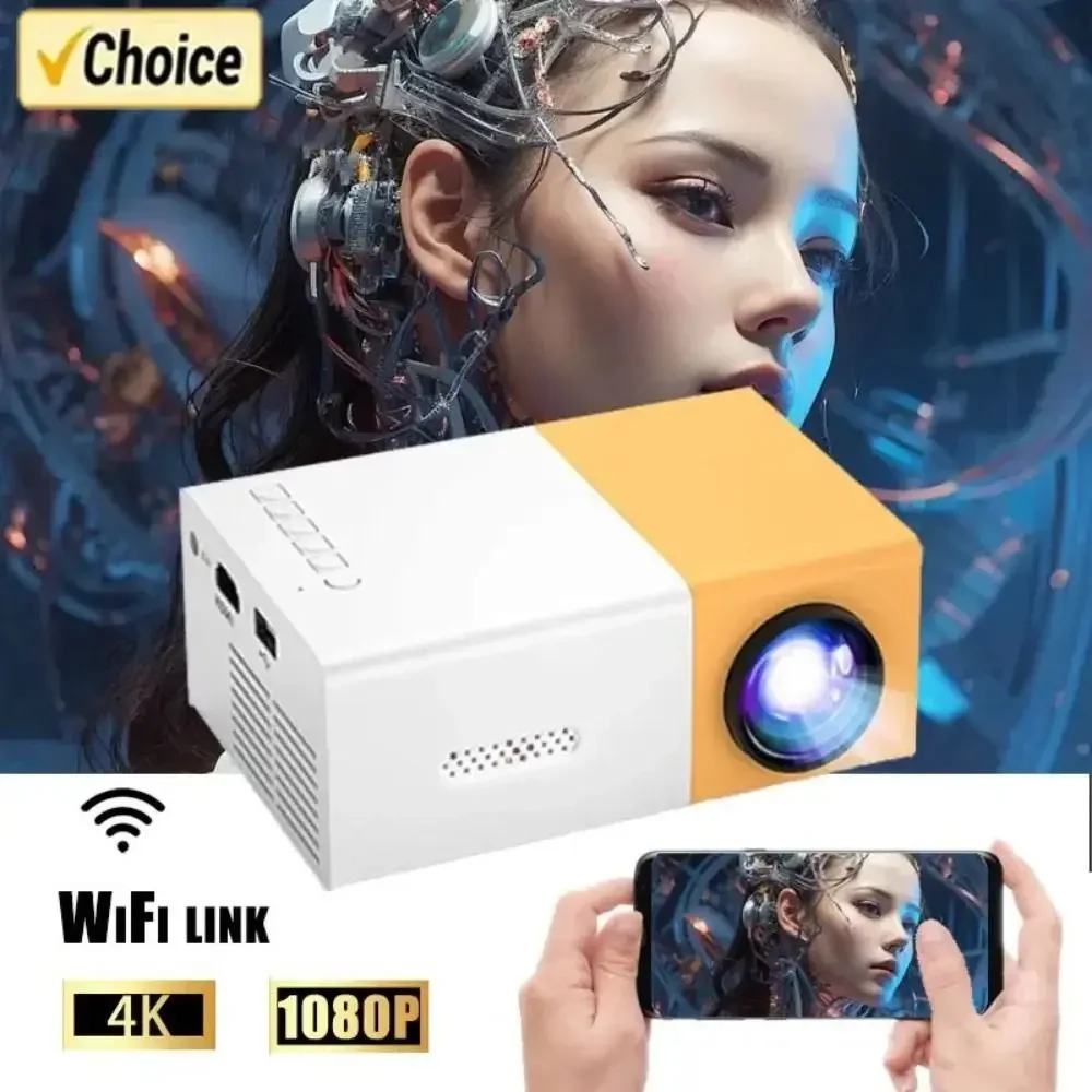 High Quality YG300 Mini Portable Projector Home Theater USB High-Definition Television Ultra-Clear Projector Home