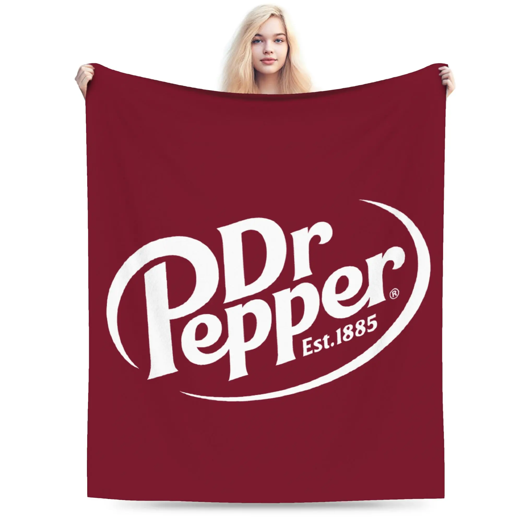 Custom Sofa Fleece Unique Peppers Print Throw Blanket Warm Flannel Dr. Soda Est Blankets for Bedding Car Couch Bedspreads