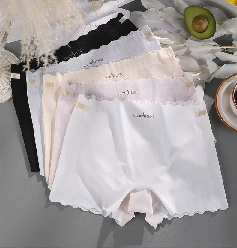 

Ice Silk Plus Big Size Safety Short Pants Women Underwear Skirt Boxer ShortsTight Bottomed Underpants Panties XL-3XL