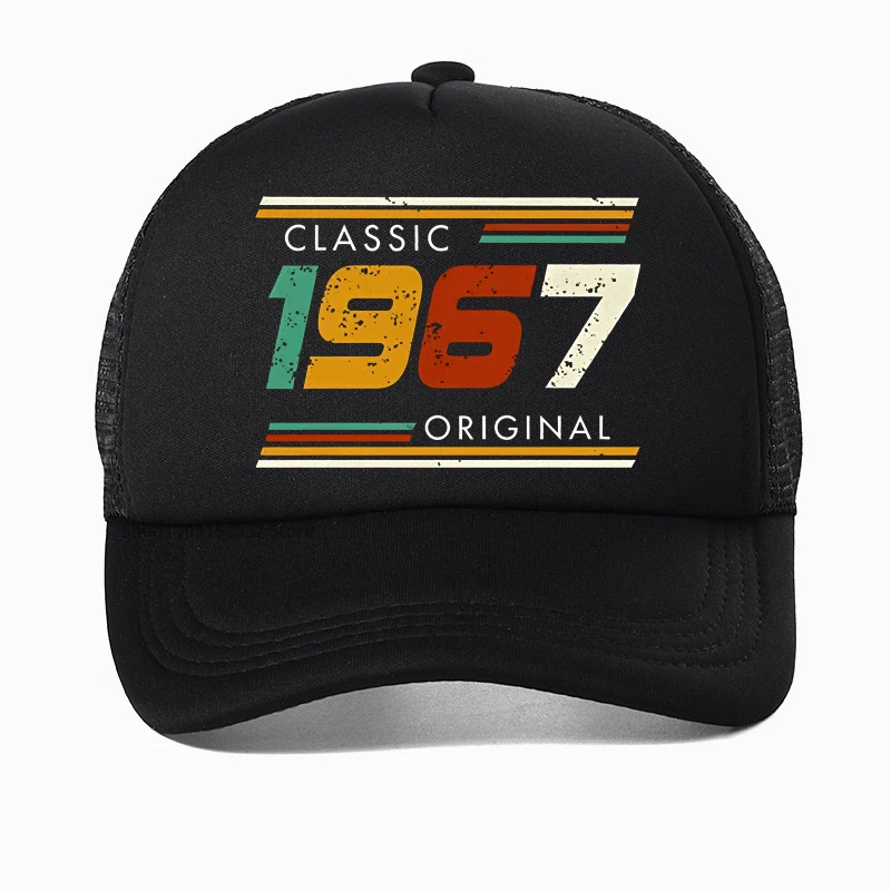

Classic 1967 Original Vintage 57th Birthday Gifts 57 Year Old baseball cap Christmas Party hat Idea Gift mesh breathable caps