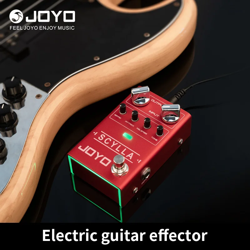 JOYO R-27 SCYLLA Педаль эффектов для бас-гитары сжатия, доставка различных типов сжатия через ручки ATTACK/RELEASE/RATIO JOYO R-27 SCYLLA Педаль эффектов для бас-гитары сжатия, доставка различных типов сжатия через ручки ATTACK/RELEASE/RATIO