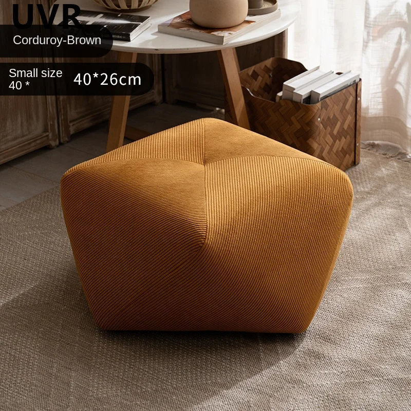 UVR Household Light Luxury Living Room Solid Wood Octagonal Stool Doorway Cloakroom Simple Shoe Changing Stool Low Stool