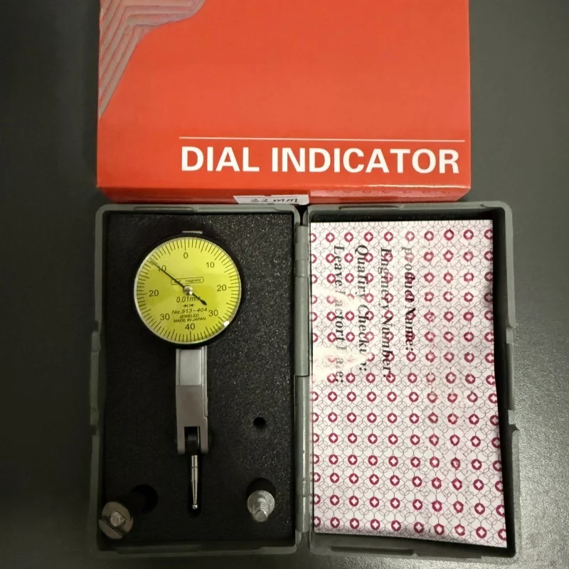 CNC Lever Table Dial Indicator 0-0.8mm 0.01mm Gauge Scale Metric Dovetail Rails Indicator Measuring Tool 513-404