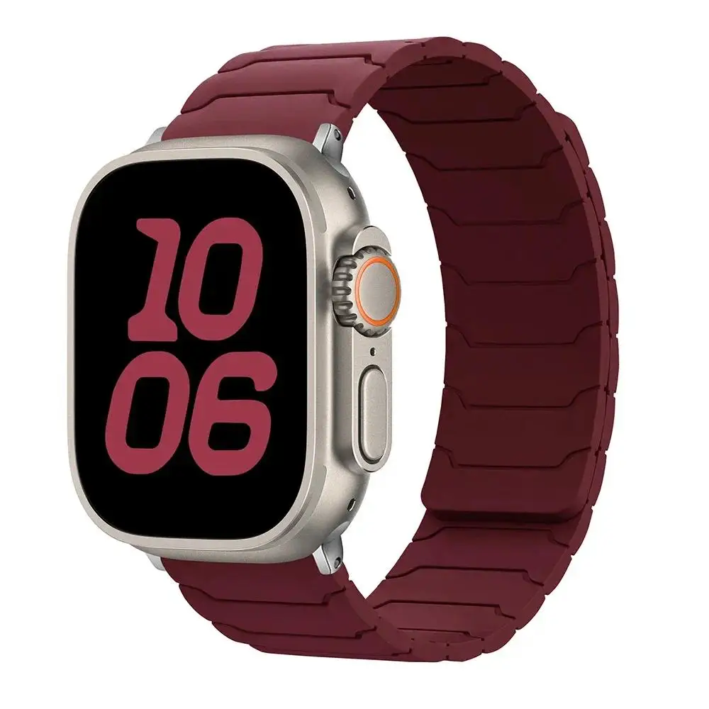 Siliconen magnetische lusbanden voor Apple Watch 46 mm 44 mm 40 mm 49 mm 45 mm 42 mm 41 mm band iWatch-serie Ultra 3 11 10 9 8 7 6 5 SE 3
