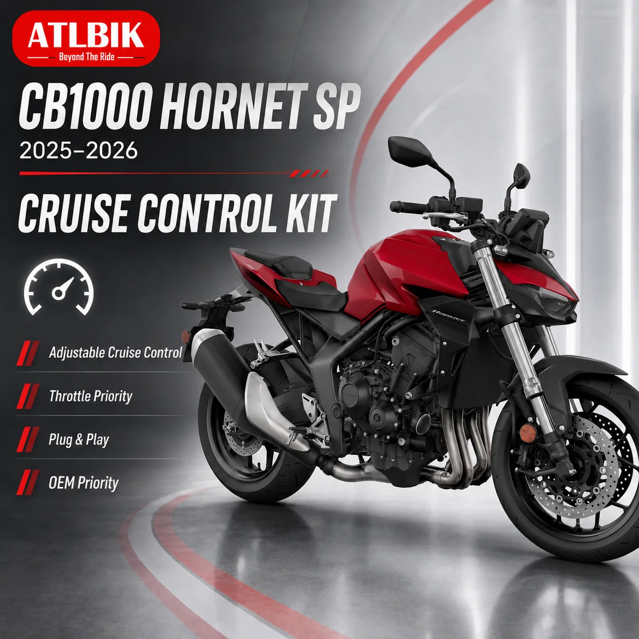 ATLBIK CB1000 Hornet SP 2025–2026 Electronic Cruise Control Kit, Throttle Priority, OEM-Style Integration