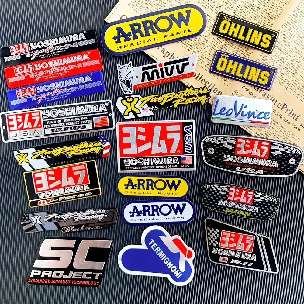 for Honda Aluminum motorcycle exhaust pipe sticker Motor Aluminium Decal Pipa Panah Yoshimura Stiker untuk