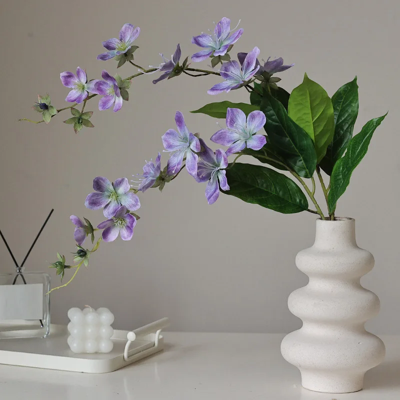 New Simulation Artificial Jasmine Hanging Flowers Decorative Balcony Art Artificial Silk Flowers Hanging Decor For Wedding