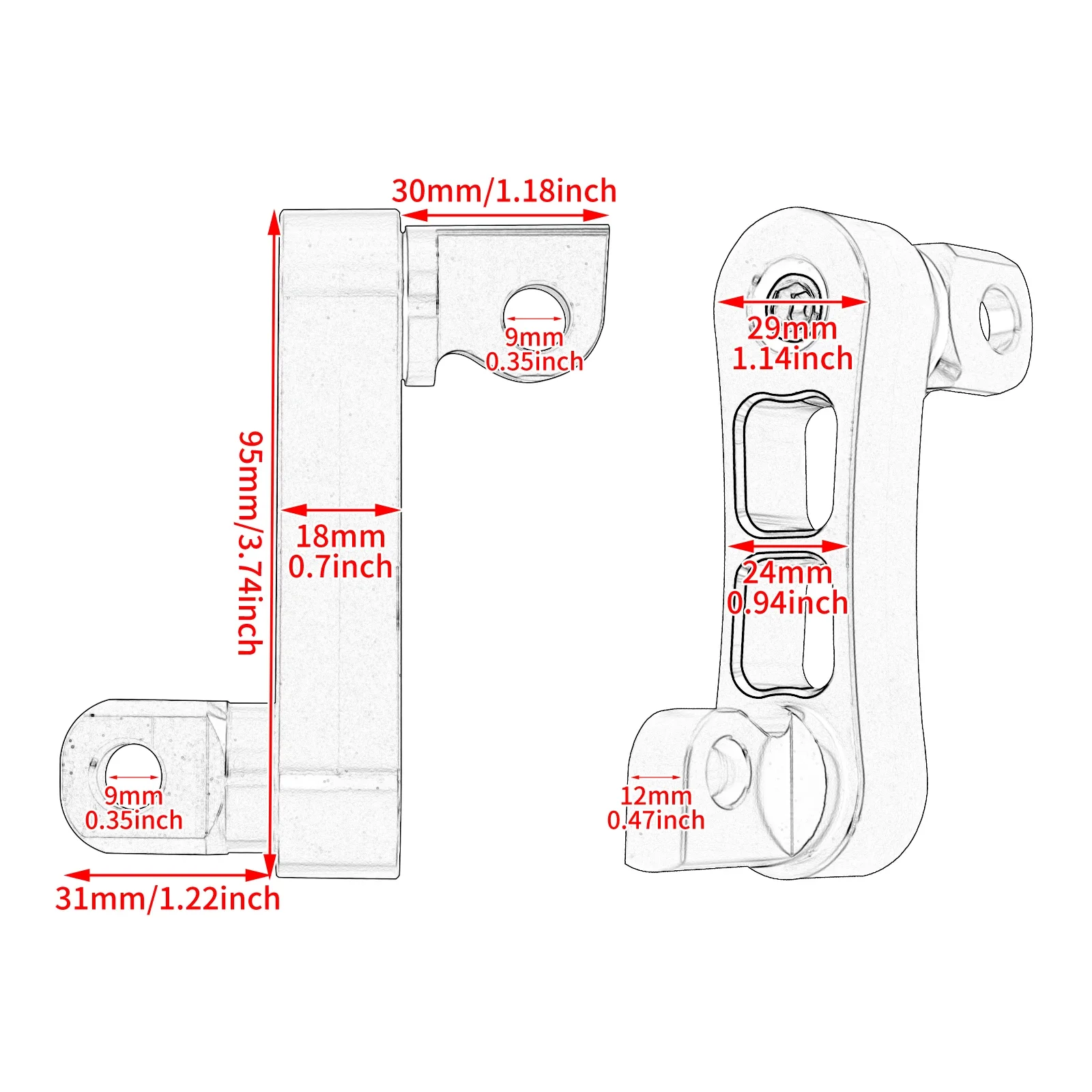 Motorcycle Highway Passenger Footpegs Mount Kit Adjustable Male Pegs Mount Foot Peg Clamp Support Extensions Bracket For Harley