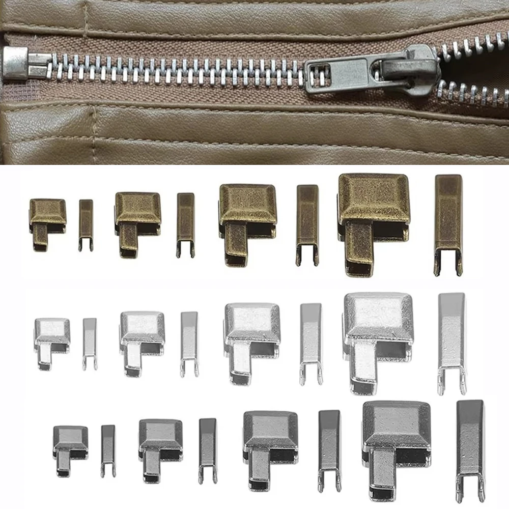 Reißverschluss-Reparaturset mit Fixierbox und Einfästestift 3 # 5 # 8 # 10 Stück Reißverschluss-Ersatzteile für Taschen, Mäntel und Kleidung