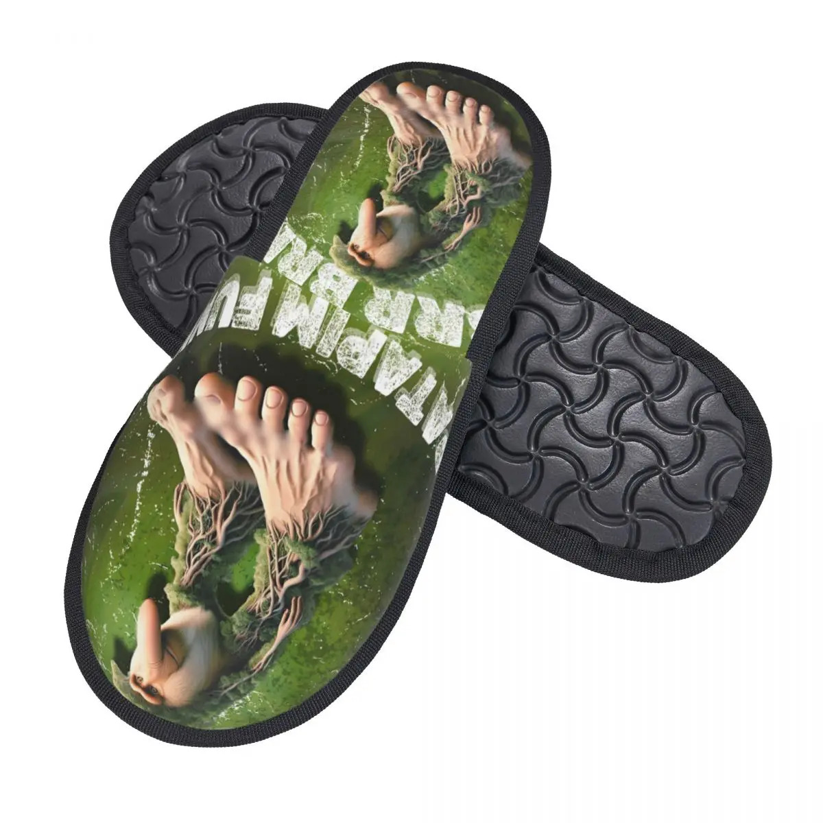 Custom Italian Brainrot Memory Foam Slippers Women Comfy Warm Animals Cartoon House Slippers