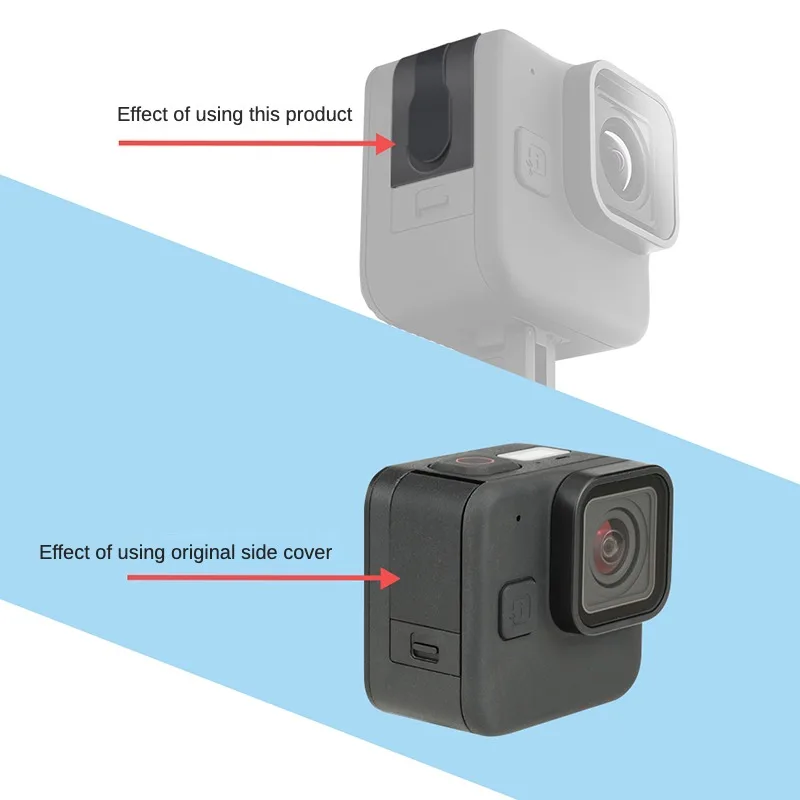 Neue Batterieabdeckung, abnehmbarer Ladeanschluss, Adaptertür für GoPro Hero 13 12 11, Schwarz, Mini 10, 9, Seitengehäuse, Action-Kameraschutz – Detail 1