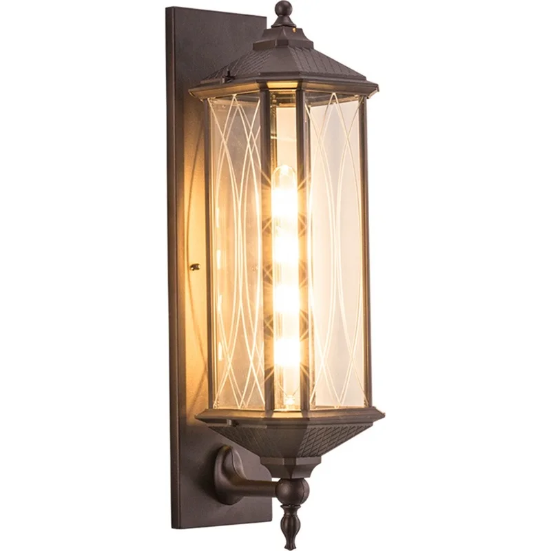 Waterproof IP65 Sconces LED Exterior Vintage Wall Mount Courtyard Vintage Retro Outdoor Wall Lamp