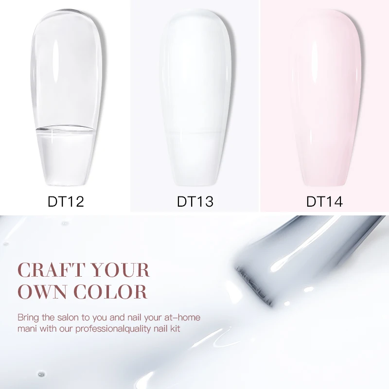 พบกับข้าม 7ml นมสีขาวสีชมพู Quick EXTENSION เล็บเจล 3 ใน 1 กึ่งถาวร Soak Off UV GEL เคลือบเงาเล็บเล็บ