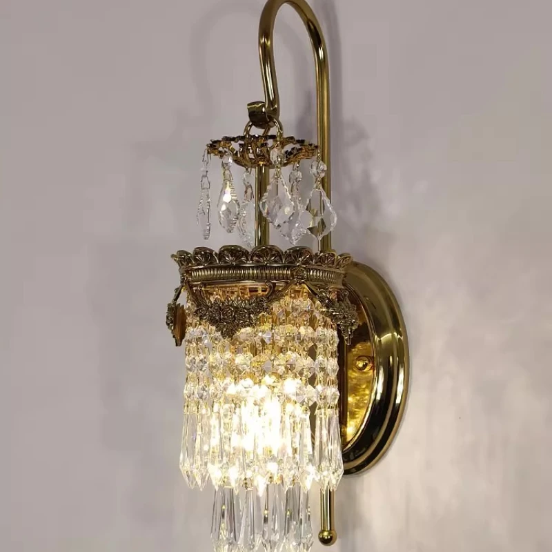 

Indoor furniture living room, bedroom wall light luxury European bedroom bedside aisle Room decoration lamp