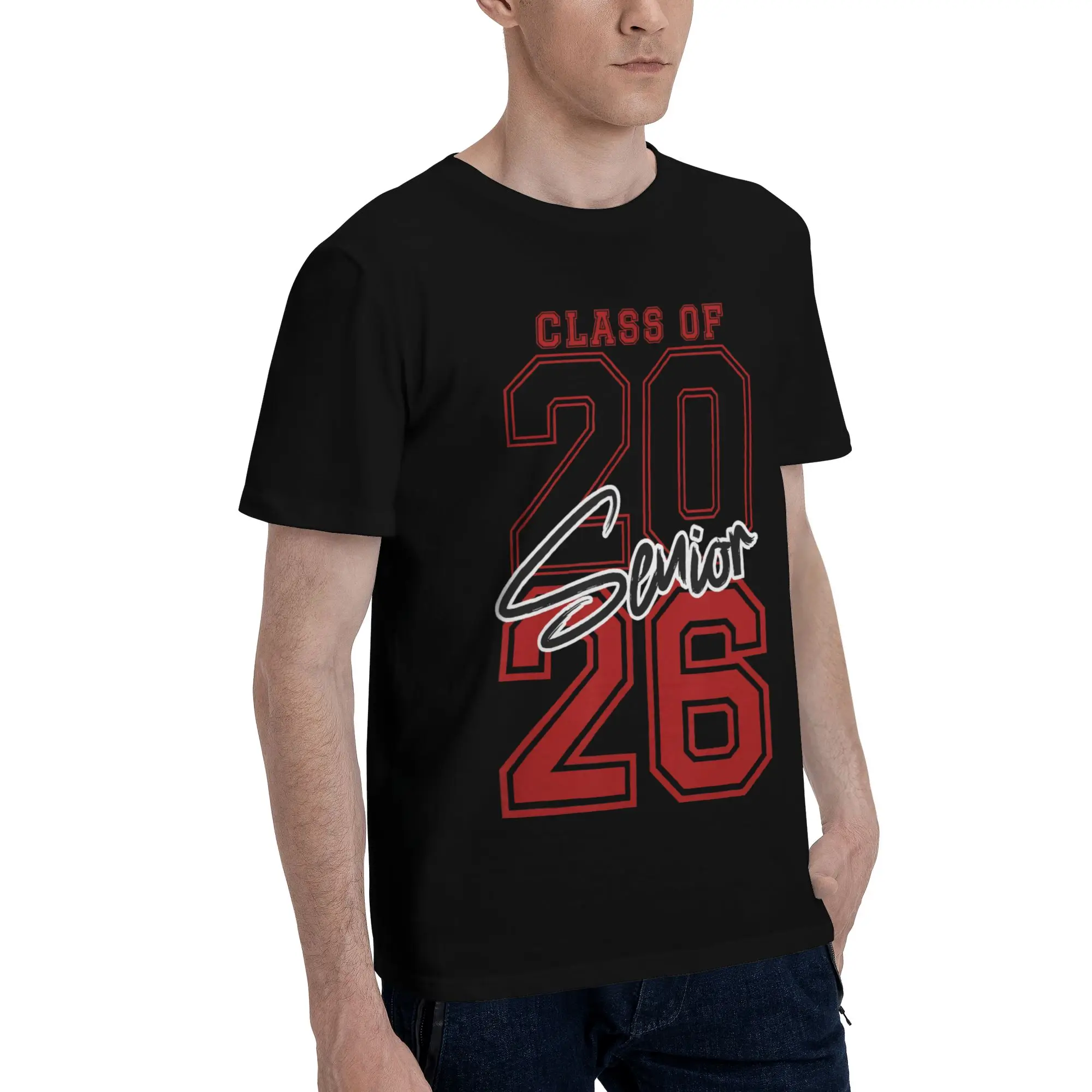 Class of 2026 Senior Graduation Apparel Unisex T Shirt Pure Cotton Tee Graphic Printing  T-shirt Clothing