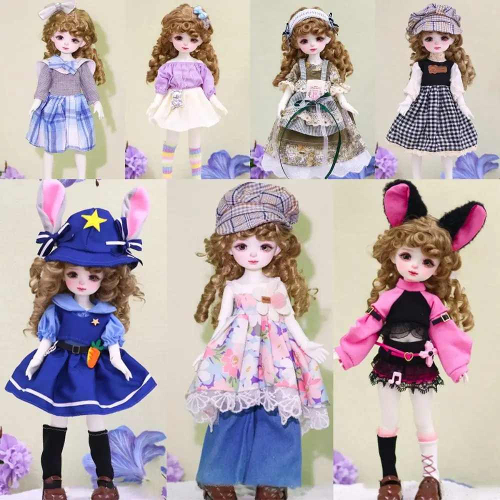 Trendy Pretty 30cm Doll Clothes Handmade DIY Doll Outfit Set Replaceable Toy Gift 1/6 BJD Doll Dres (No Dolls and Shoes)