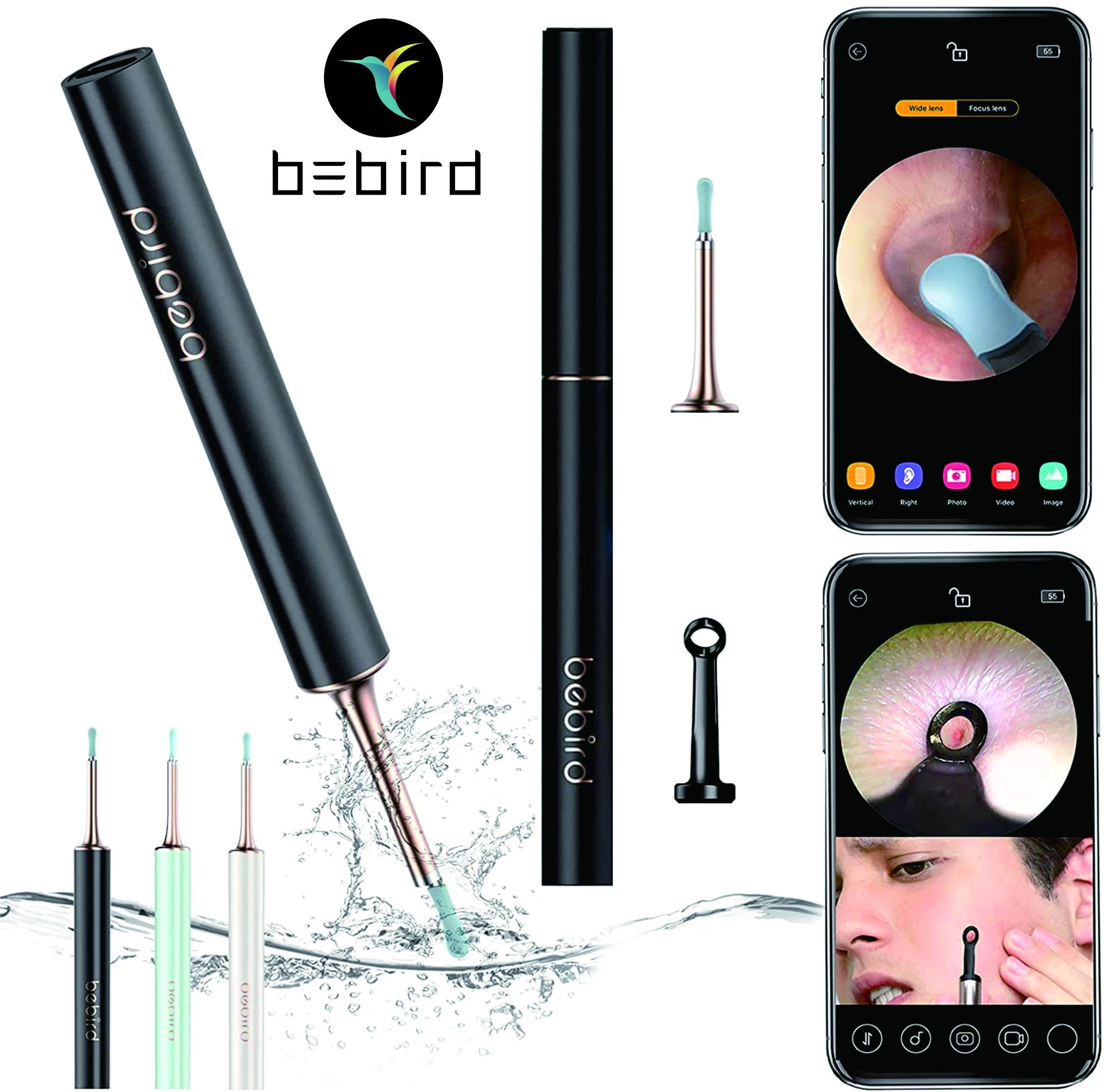 Bebird T15 X3 Ear Cleaner Minifit 2 in 1 Acne Wax Removal Cleaning Tool HD1080P Otoscope IP67 Waterproof Endoscope Health Care