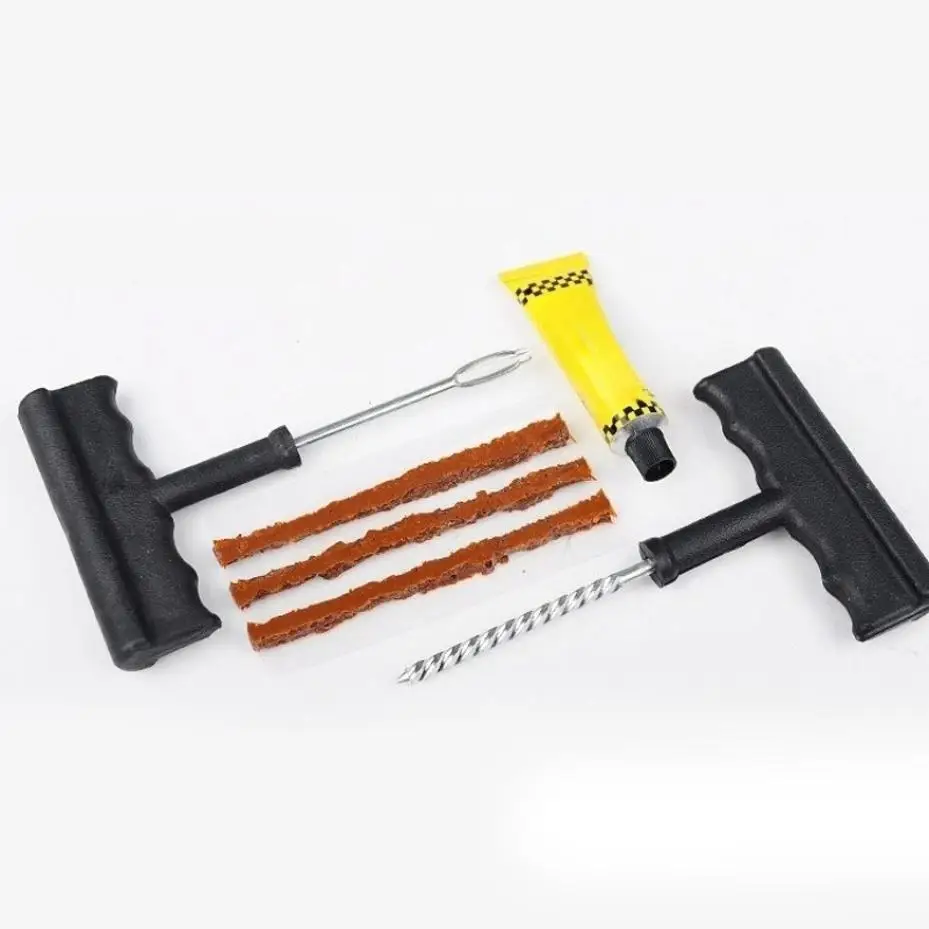 Motorcycle Vacuum Tire Repair Tool 6Pcs Set Of Car Motorcycle Tire Repair Tool Set Emergency Quick Tire Rubber Strip Repair Tool