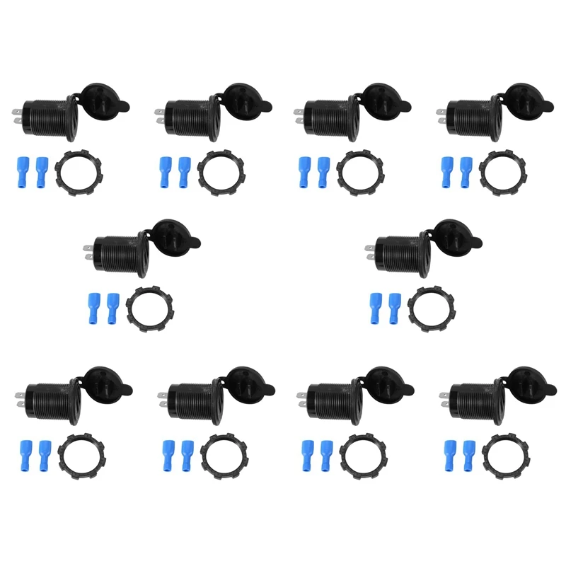 10X 5V 4.8A Dual Usb Charger Socket Adapter Power Socket For 12V 24V Car Ship Rv