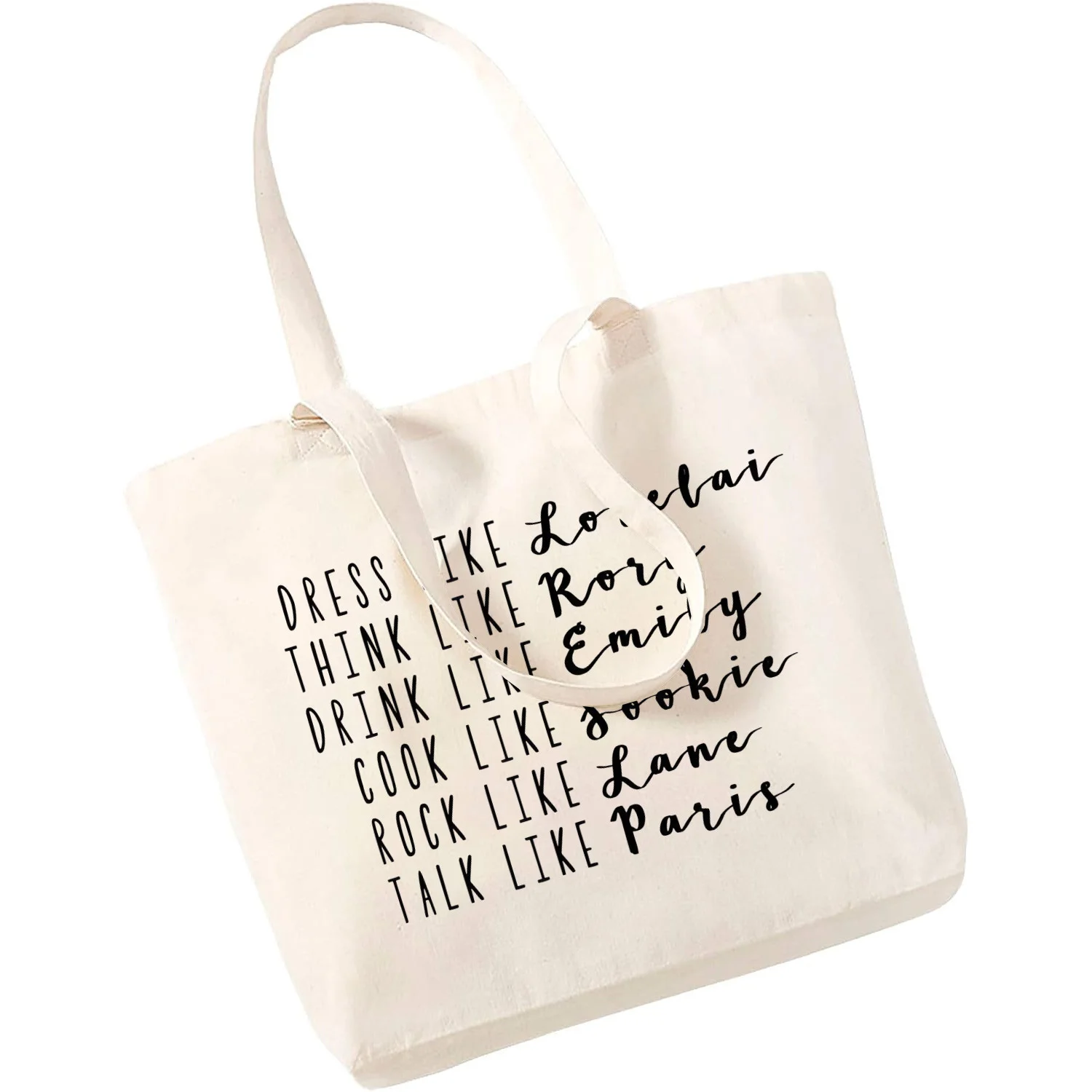 Gilmore Girls Cartoon Luke's Dinner Women Female Canvas Shoulder Bag Canvas Tote Eco Shopping Bag Canvas Tote Bag Casual HandBag