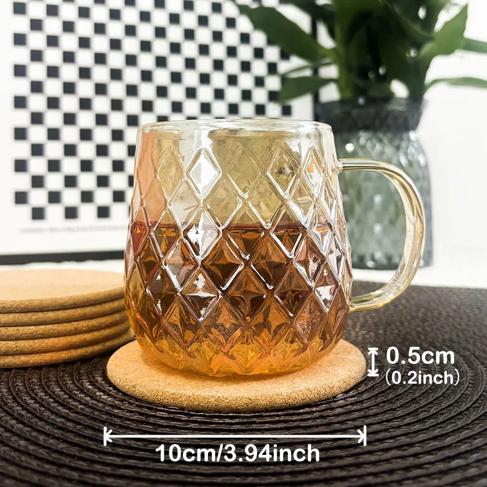 6Pcs Cute Round Cork Coaster Engraved Star Wars Coffee Mug Drinks Holder for Kitchen Natural Wooden Mat Tableware