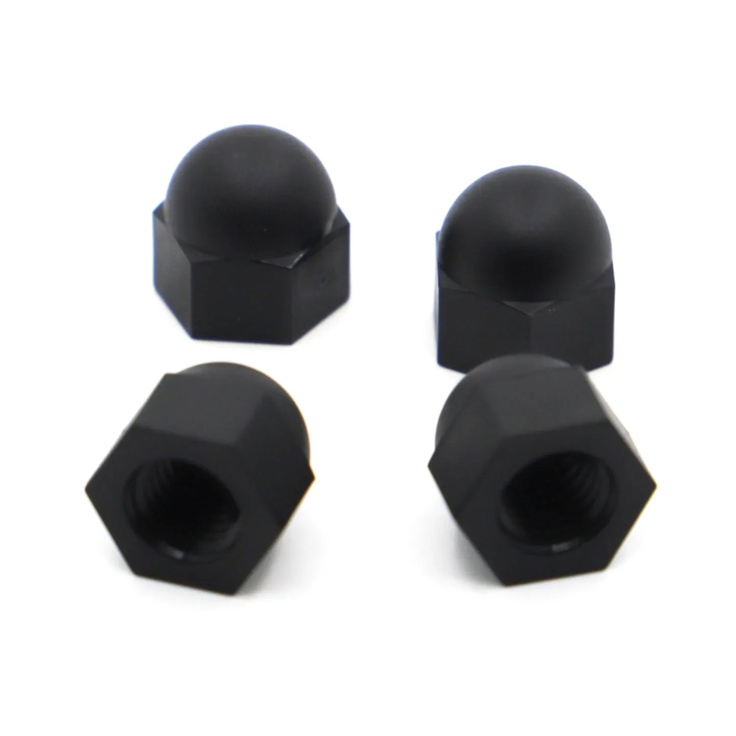 DIN1587 Black White Nylon Cap Nuts M3 M4 M5 M6 M8 M10 M12 Plastic Decorative Cover Semicircle Acorn Nut