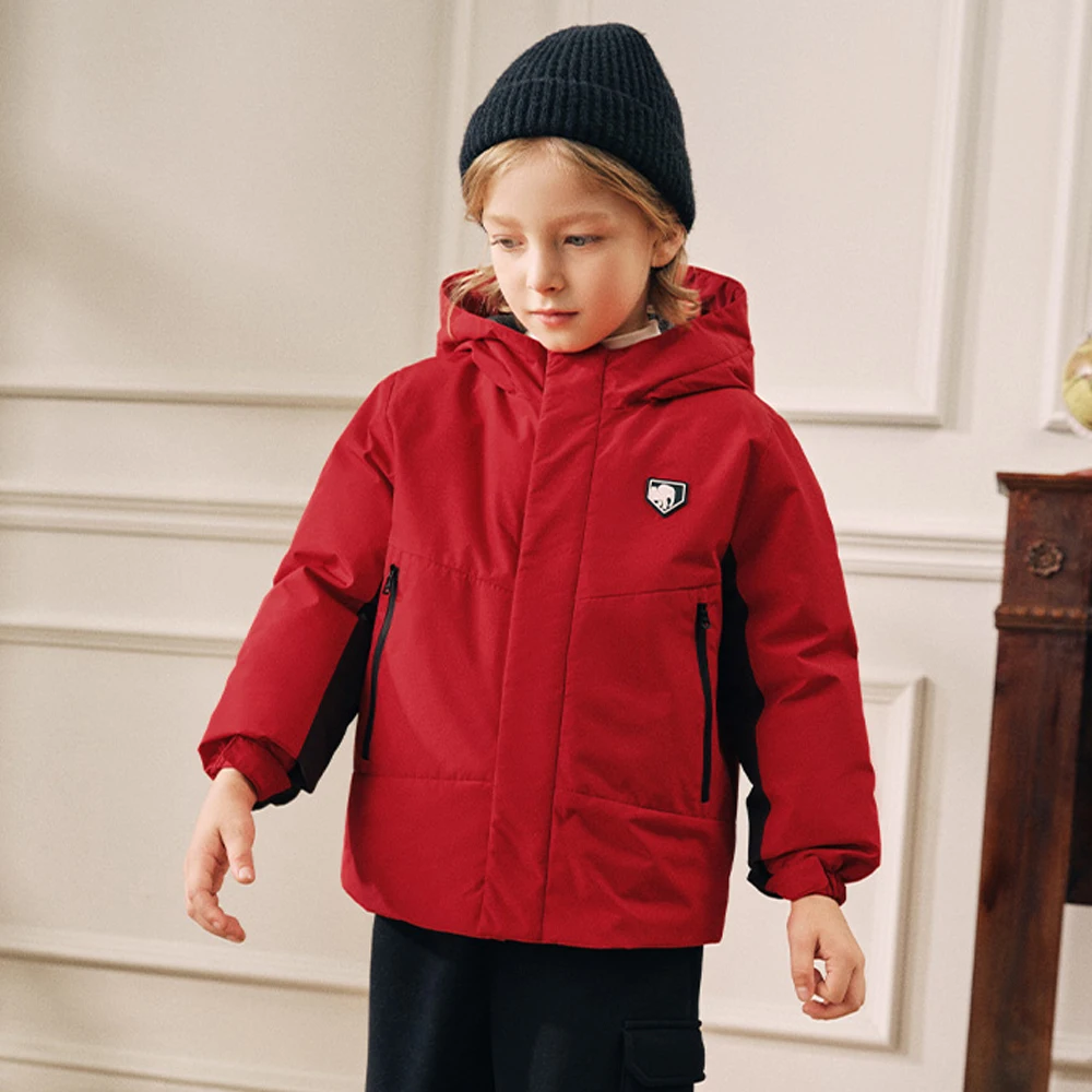 ديف بيلا الأحمر الفتيان رشاقته أسفل سترة سترة عيد الميلاد الأطفال الشتاء الدافئة مقنعين معاطف مقاوم للماء أبلى الملابس DK4243523