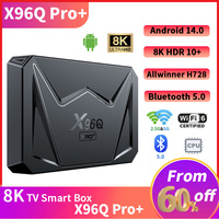 X96Q Pro+ TV Box 4GB 64GB Android 14 TV Box Allwinner H728 Gigabit Ethernet Wifi 6 Google Media Player BT5 1000M LAN Set Top BOX