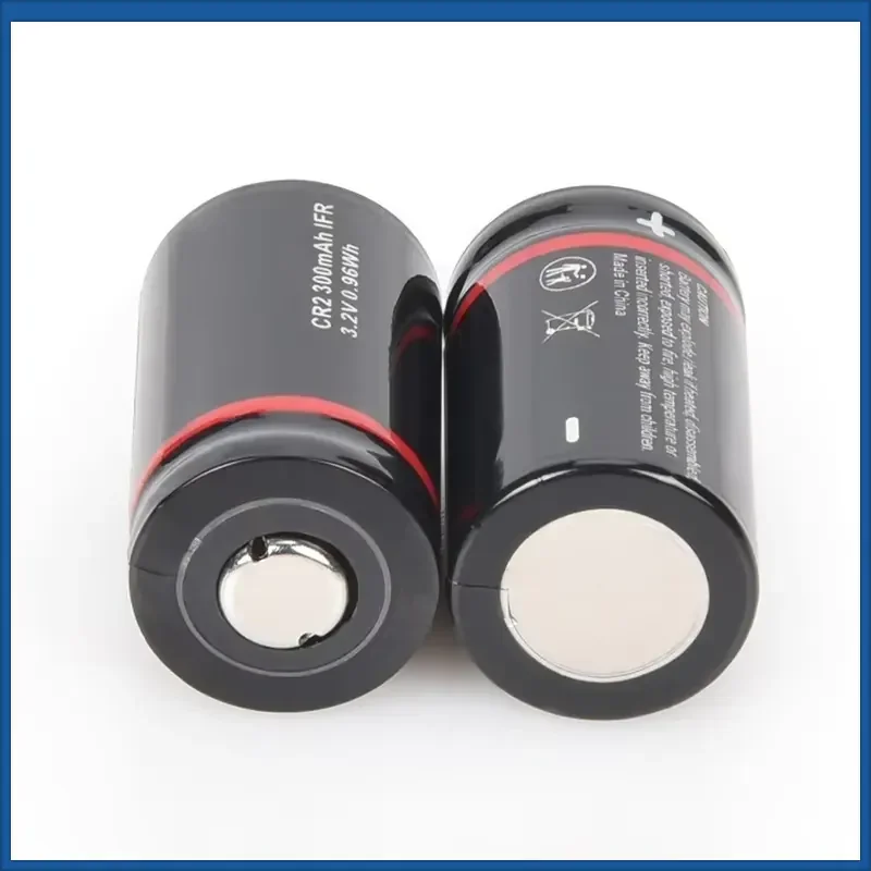 2PCS CR2 3.2V 300mAh LiFePO4 Battery for Night Vision Device Rangefinder Flashlight Camera Replacement Battery