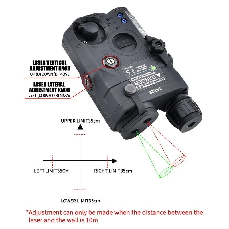 AN/UHP PEQ-15 Airsoft Red Green Blue Dot Laser Sight PEQ15 Battery Box Tactical SF M600 M300 M600C Flashlight Weapon Light