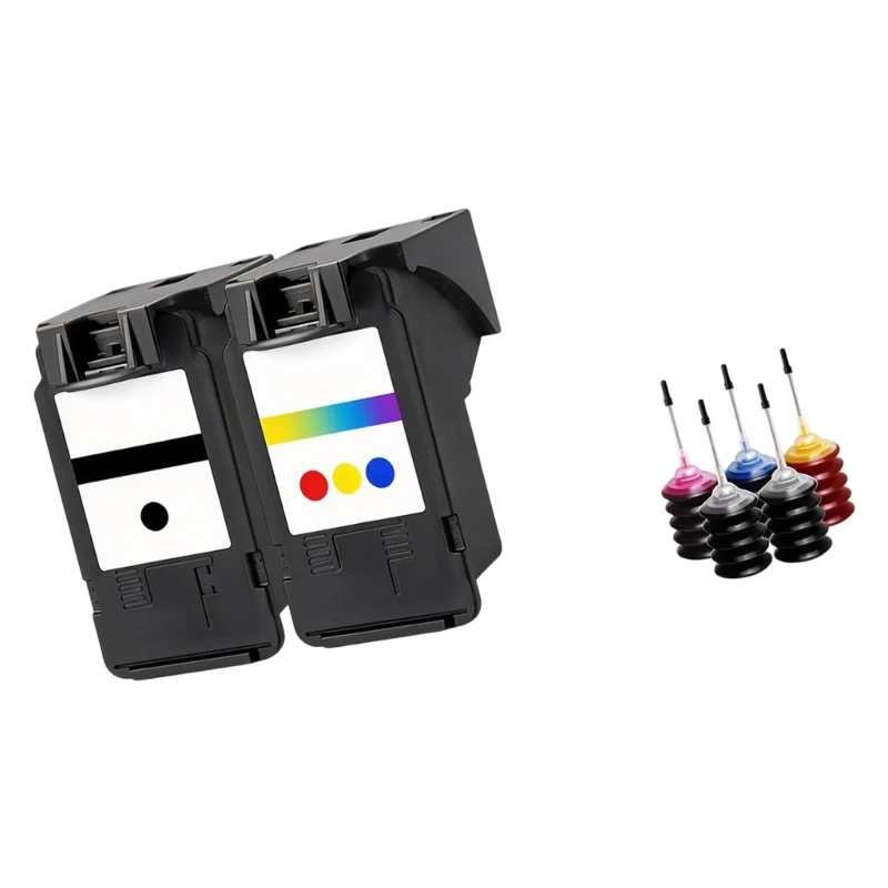 PG245XL Black and CL246XL Color Cartridge Set for MX490 MG2420/MG2450/MG2520s, with Manual Refill Design for Printing 896C