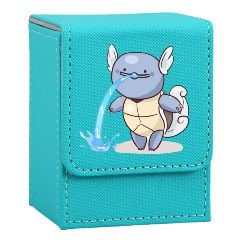 Anime charizard caso de cartão charmander bulbasaur hvysaur squirtle ptcg diy figuras de brinquedo ação couro jogo coleção caixa armazenamento