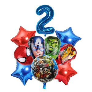Marvel Avengers Alliance Aluminium Ballon, Iron Man Hero Ball, Spider Man, Hulk, Kindergeburtstagsfeierdekoration, Geschenk, 1 Set 8 Hauptverkäufe Marvel Sales - №5