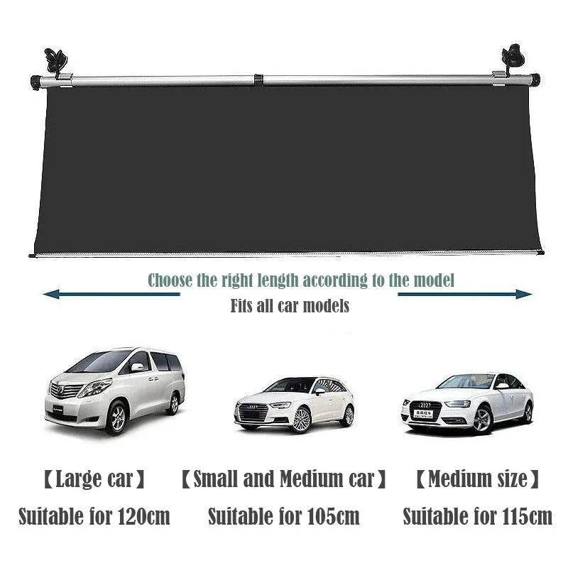 

Front Window Sunshade Retractable Insulation Roller Blind Car Sun Shade Covers Interior windshield sunshade Privacy curtain