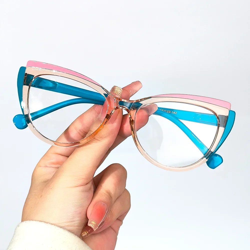 Cat Eye farblich passende Rahmen-Lesebrille, Retro-Mode-Lesebrille, Damen-Computerbrille – Detail 7