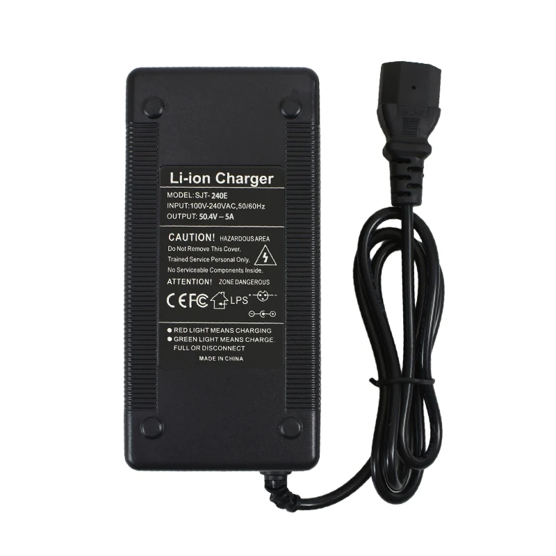 50.4V 5A Lithium Charger For 12Series 44.4V Li-ion battery pack Charging Built-in cooling fan high-quality EU/US/UK/AU/SANS Plug