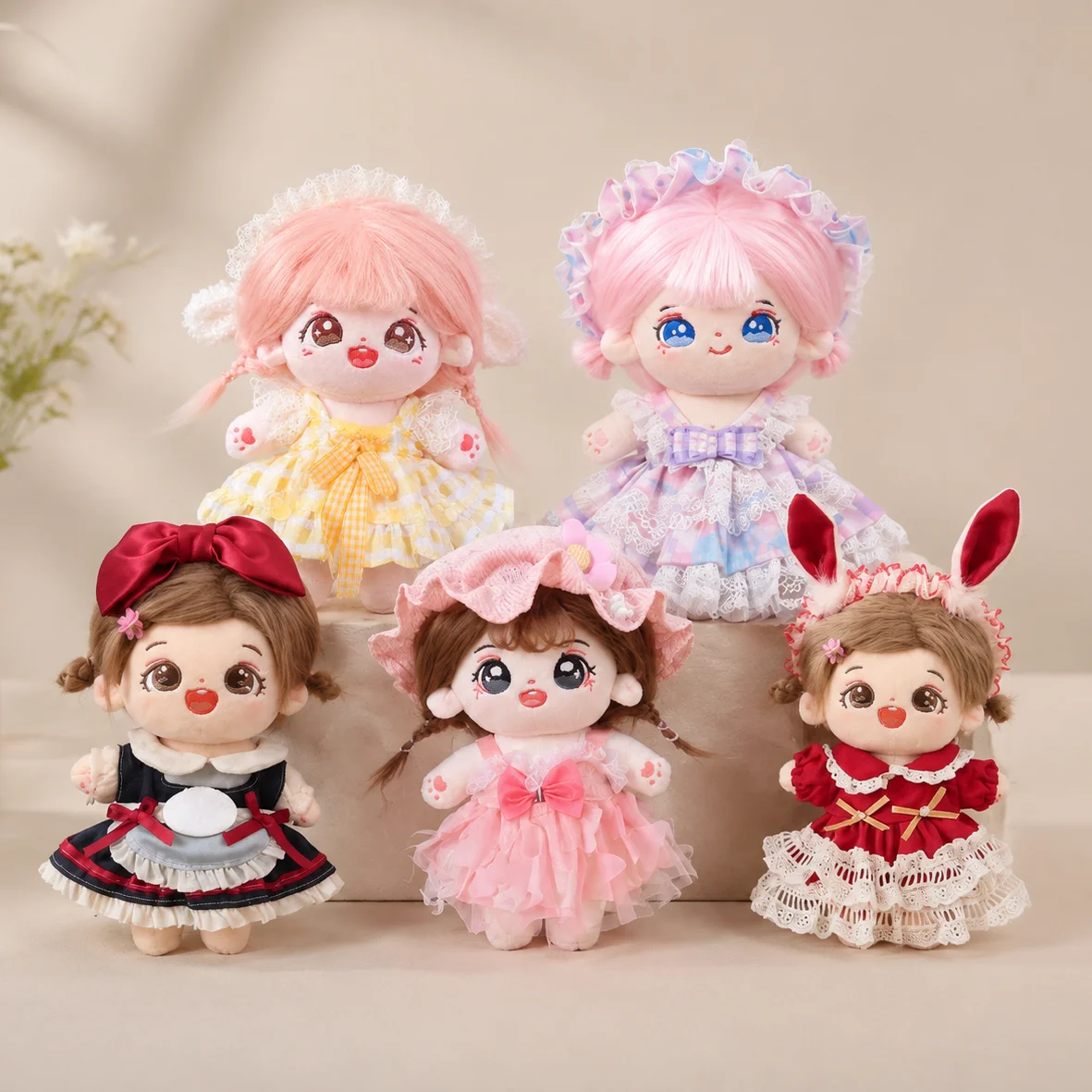 Lovely Cute Cotton Doll Clothing Set for 20cm Idol Doll Clothes Dress Up Accessories Doll DIY Clothes Children's Fans Gifts