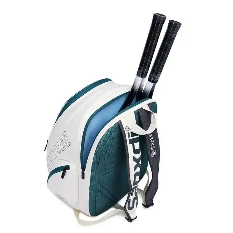 Tennis Bag Men's and Women's Tennis Badminton PU Sports Backpack Independent Shoe Storage Racquet Bag Large Capacity
