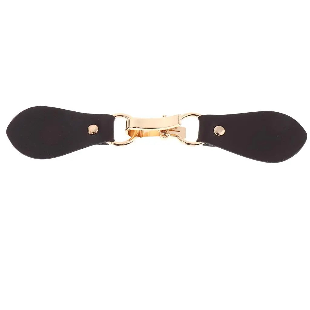 Botón de palanca de cuero y Metal, chaqueta de abrigo, accesorio de costura DIY