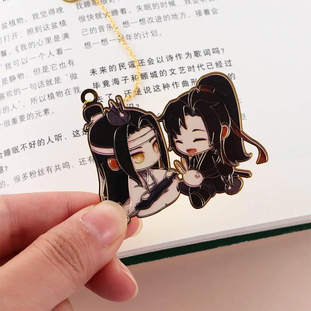 Anime Hollow Pendant Lan Wangji Student Gift Wei Wuxian Pagination Mark Metal Stationery Mo Dao Zu Shi Book Markers Bookmark